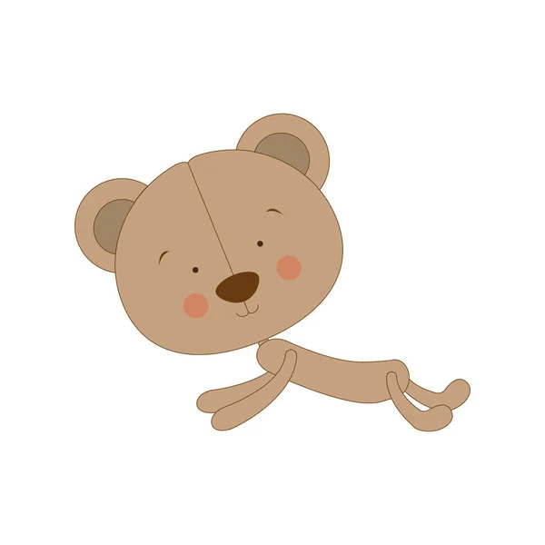 Osito de peluche icono de imagen — Vector de stock