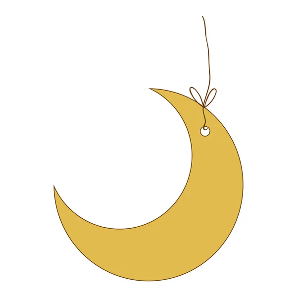 Colgante luna ornamento icono imagen — Vector de stock