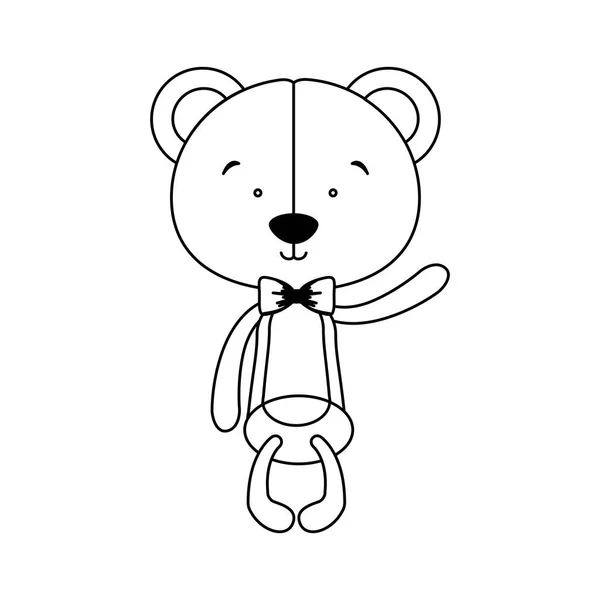 Teddy bear character icon image — Stock Vector