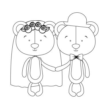 damat ve gelin simge görüntüsü ayıcık Çift