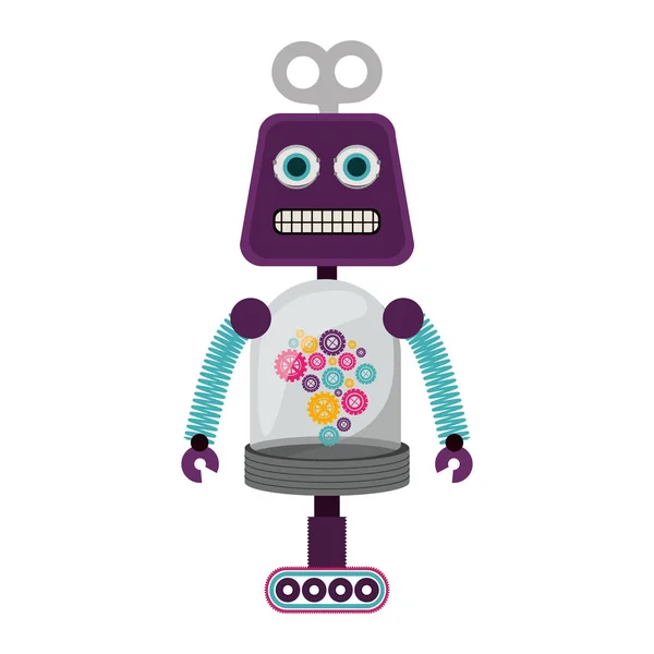 Diseño de robot colorido — Vector de stock