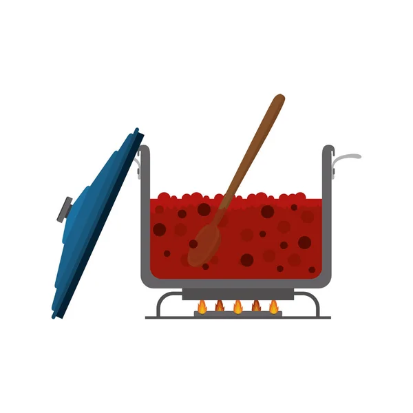 Cuisine pot design — Image vectorielle