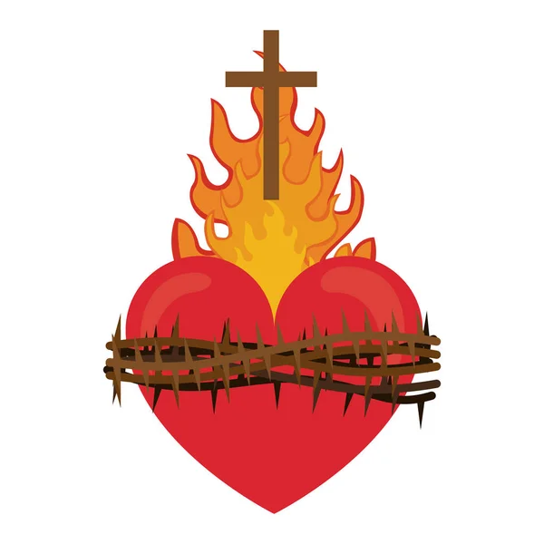 İsa'nın kutsal kalbi — Stok Vektör