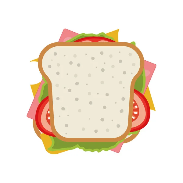 Sandwich with vegetables — Stock Vector