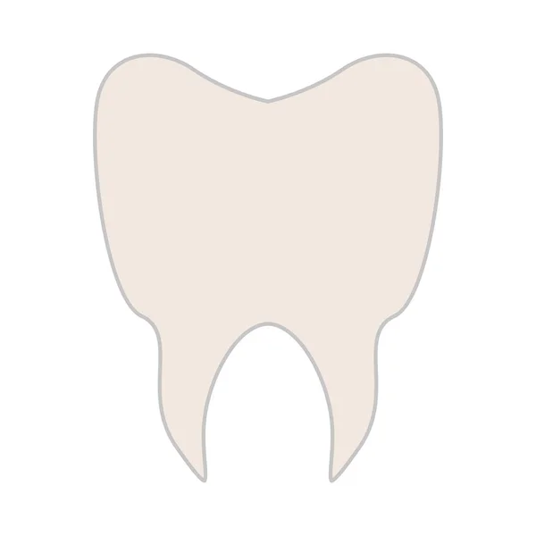 Weißes Zahnsymbol — Stockvektor
