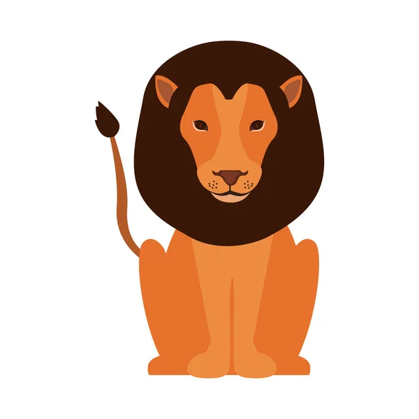 Icône lion dessin animé — Image vectorielle
