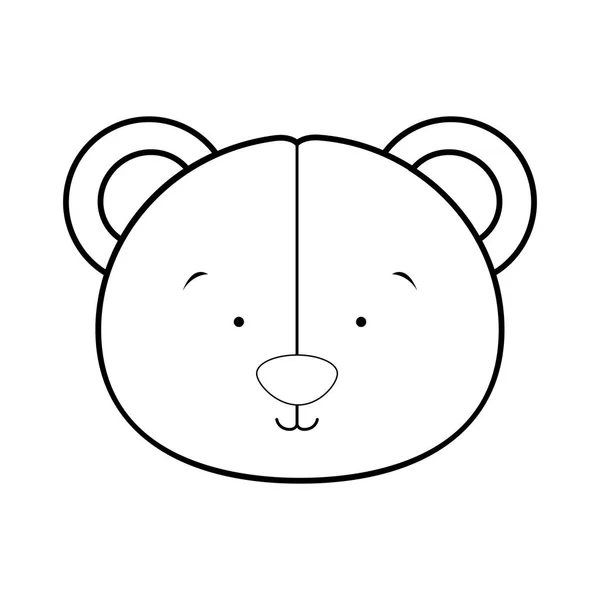 Teddy bear character icon image — Stock Vector