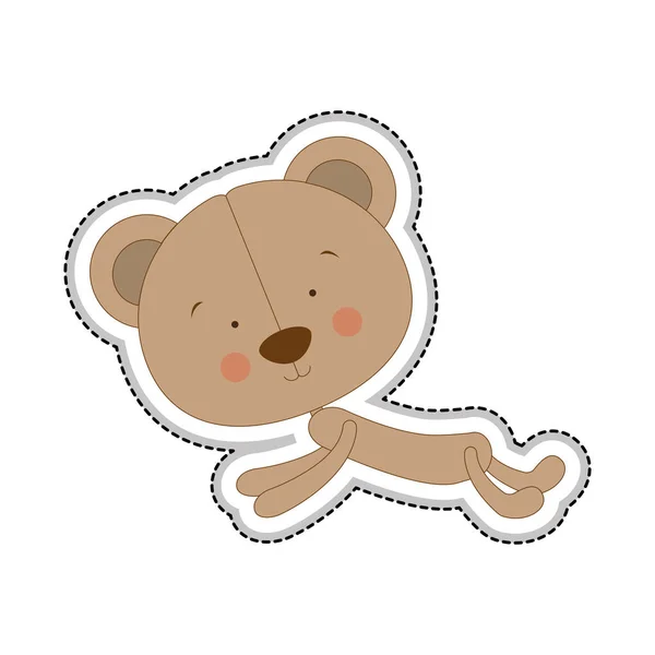 Teddy bear character icon image — Stock Vector