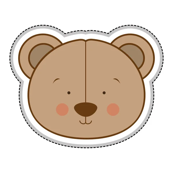 Nallebjörn karaktär ikonbild — Stock vektor