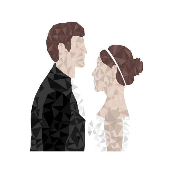 Menyasszony és a vőlegény ikon kép — Stock Vector