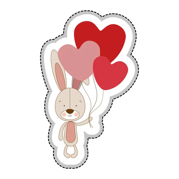 Immagine icona coniglio o coniglio — Vettoriale Stock