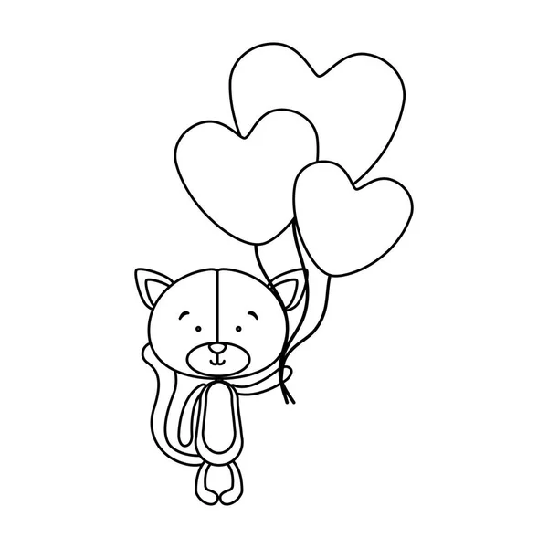 Imagem de ícone de personagem de desenho animado gato — Vetor de Stock