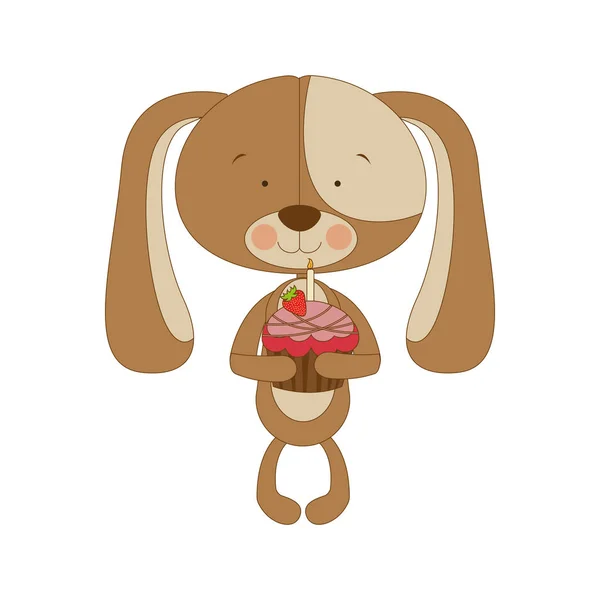 Dog cartoon character icon image — Stock Vector