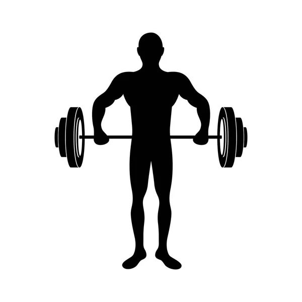 Fit man silhouette icon image — Stock Vector