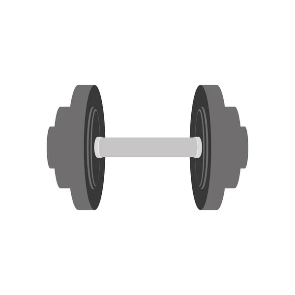 Single dumbbell icon image — Stock Vector