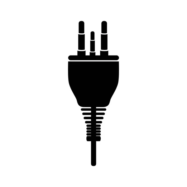 Villamos energia plug ikon kép — Stock Vector