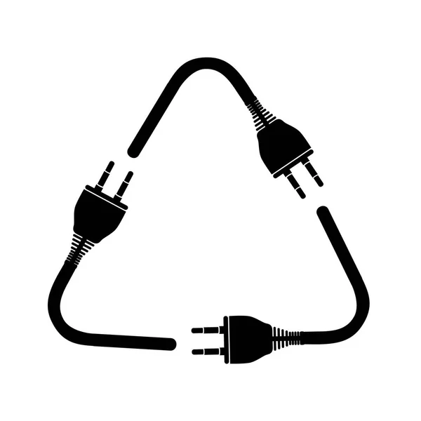 Elektriciteit plug pictogramafbeelding — Stockvector