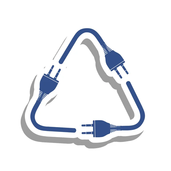 Symbolbild Stromstecker — Stockvektor