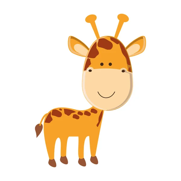 Dibujo animado animal icono de imagen — Vector de stock