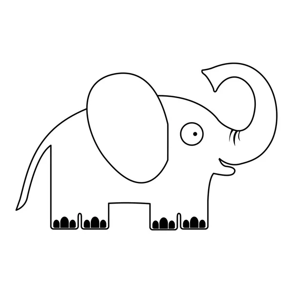 Dibujo animado animal icono de imagen — Vector de stock