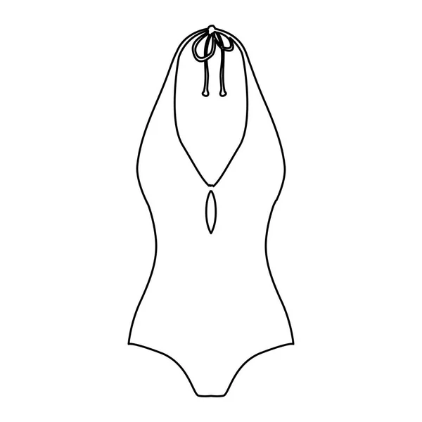 Donna immagine icona costume da bagno — Vettoriale Stock