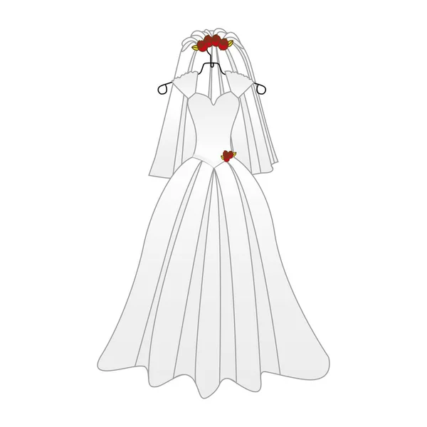 Bride cartoon icon image — Stock Vector
