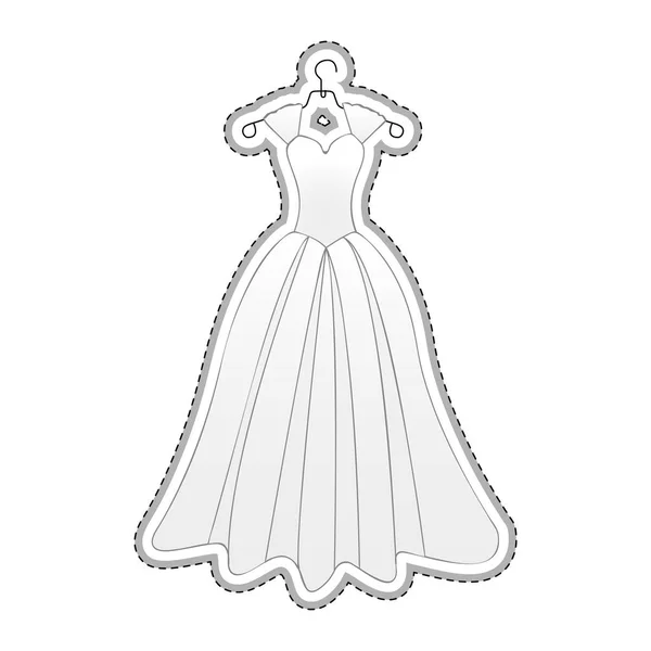 Νύφης φόρεμα εικονίδιο εικόνας — Διανυσματικό Αρχείο