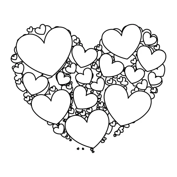 Cartoon hart pictogramafbeelding — Stockvector