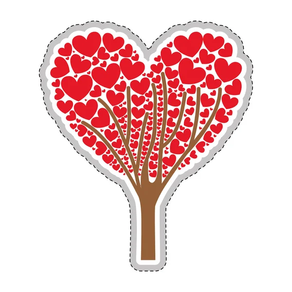 Immagine icona del cuore cartone animato — Vettoriale Stock