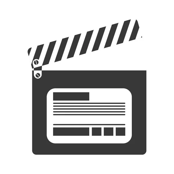 Cinéma clapboard icône — Image vectorielle