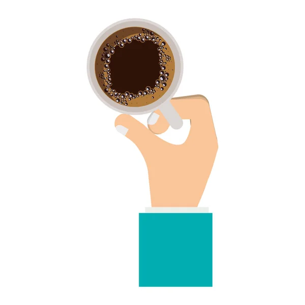 Ruku s hrnek na kávu — Stockový vektor