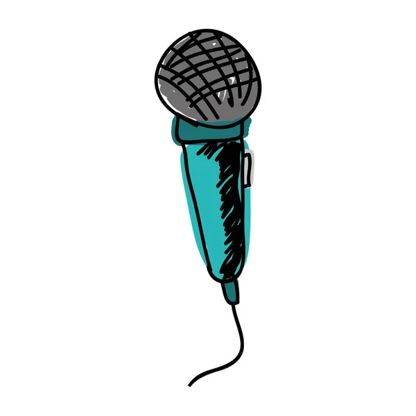 Image icône dessin microphone — Image vectorielle