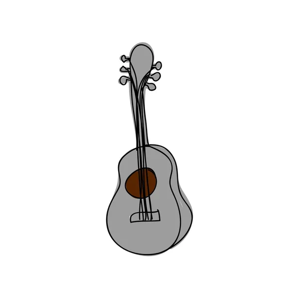 Guitare instrument icône image — Image vectorielle