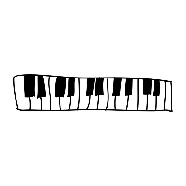 Obrázek ikony klávesy klavíru — Stockový vektor