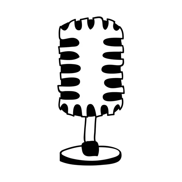 Image icône dessin microphone — Image vectorielle