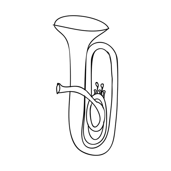 Obraz ikony instrumentu tuba — Wektor stockowy