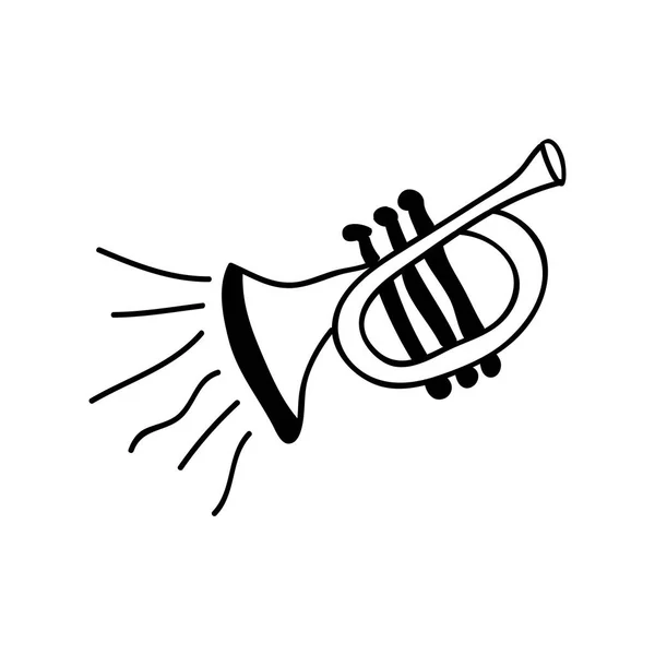 Trumpet instrument ikonbild — Stock vektor