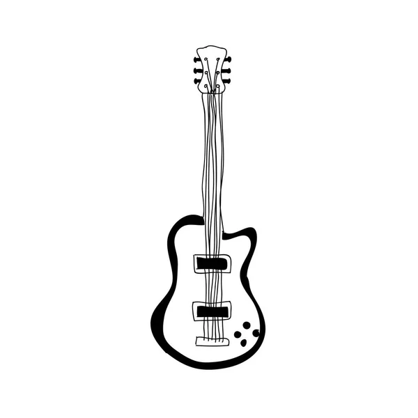 Instrumento de guitarra ícone imagem —  Vetores de Stock
