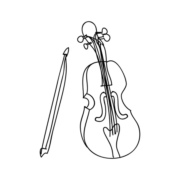 Violín instrumento icono imagen — Vector de stock