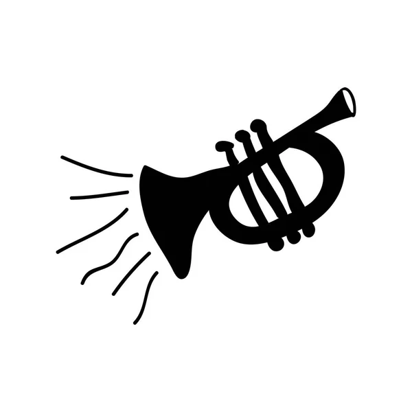 Trumpet instrument ikonbild — Stock vektor