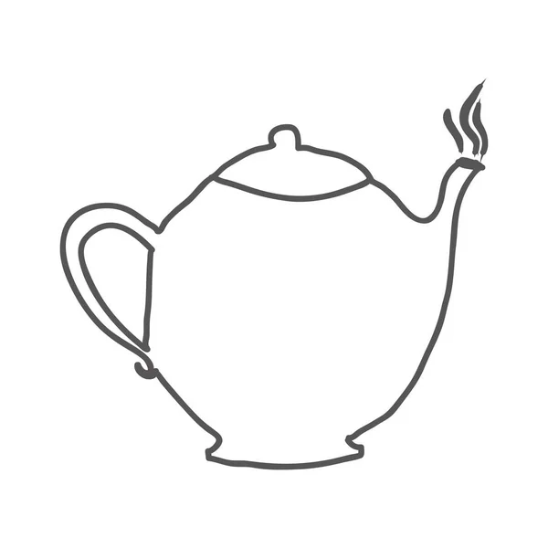 Obraz ikony czajnik lub czajniczek — Wektor stockowy