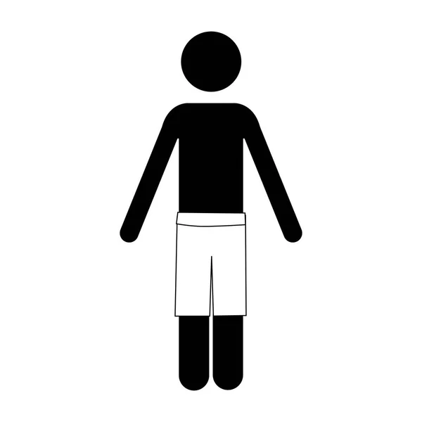 Mannelijke badpak pictogramafbeelding — Stockvector