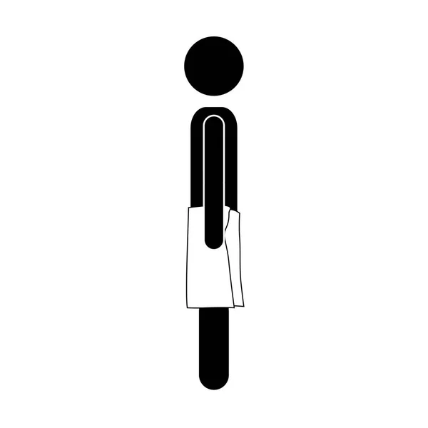 Hombre en la imagen icono de la toalla — Archivo Imágenes Vectoriales