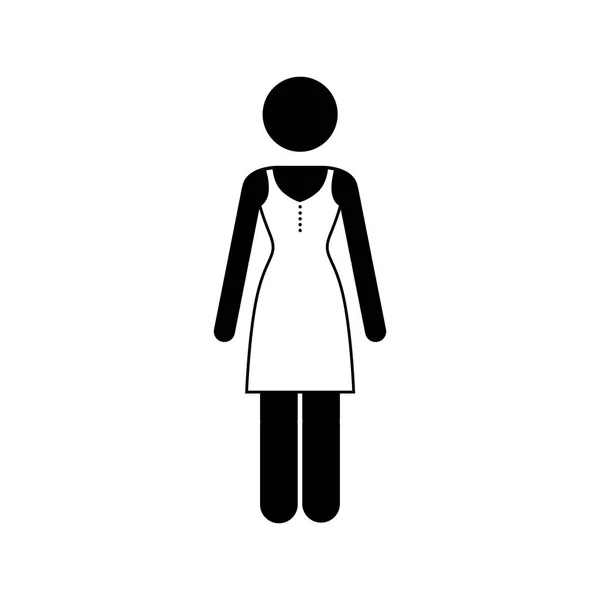 Woman pictogram icon image — Stock Vector