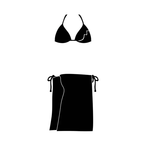 Donna immagine icona costume da bagno — Vettoriale Stock