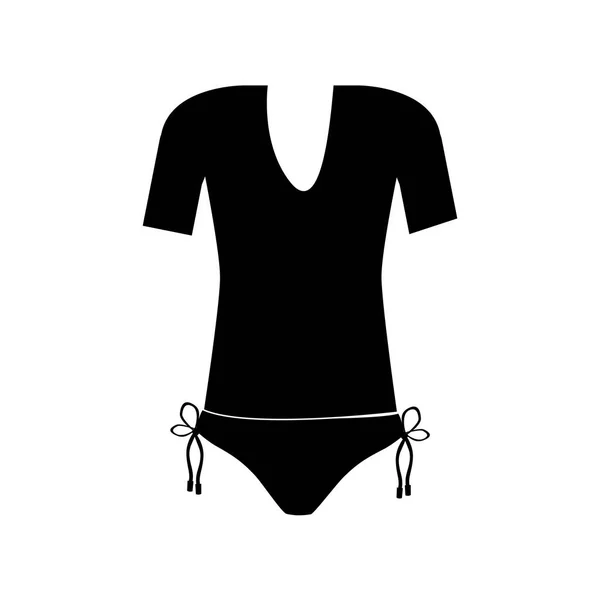 Donna immagine icona costume da bagno — Vettoriale Stock