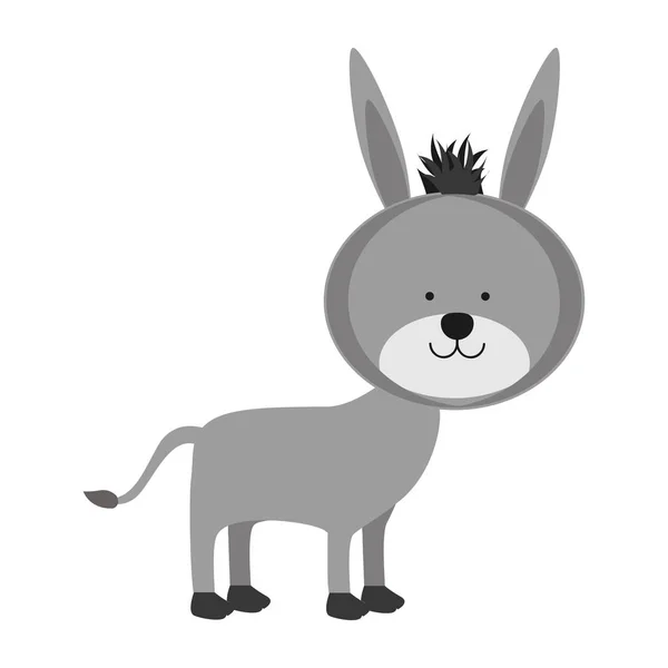 Burro animal icono imagen — Vector de stock