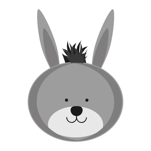 Burro animal icono imagen — Vector de stock