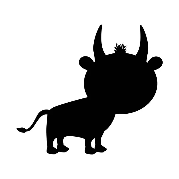 Bull animal icon image — Stock Vector