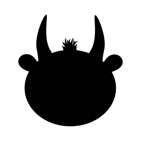 Bull animal icon image — Stock Vector